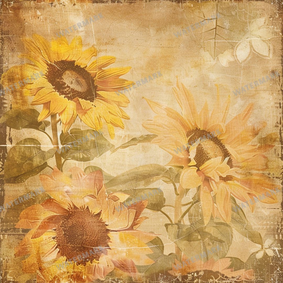 Sunflowers Seamless Pattern