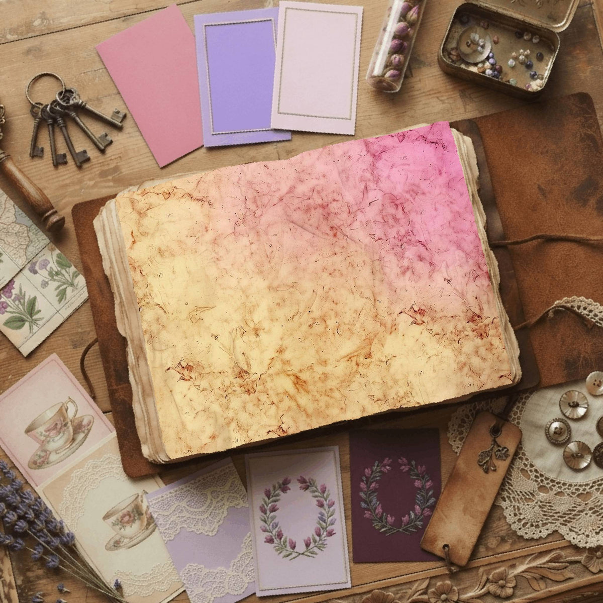 Tea printable junk journal paper, page preview 19