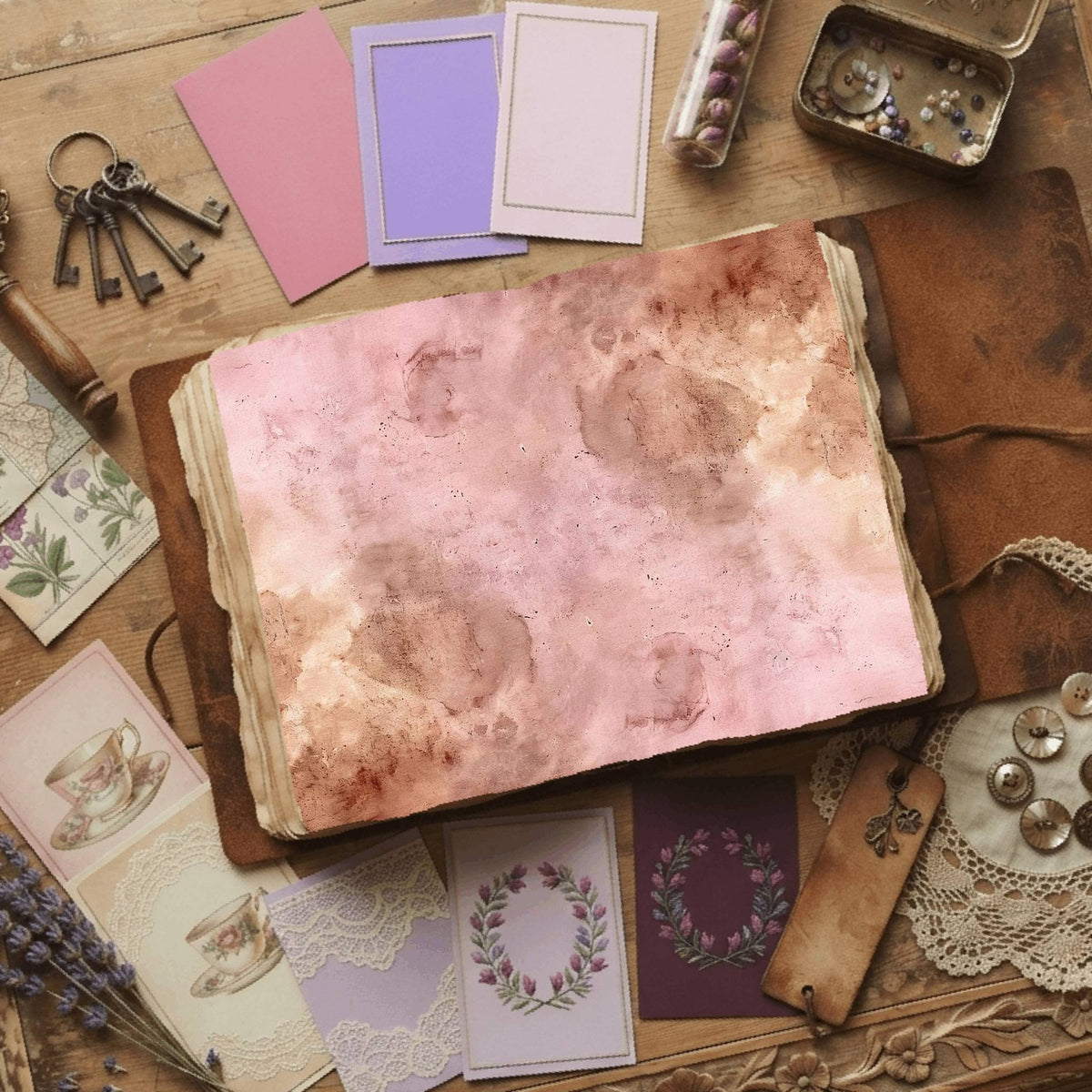 Tea printable junk journal paper, page preview 19