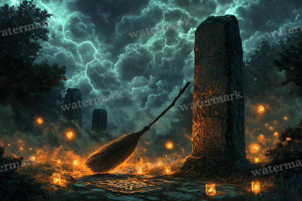 Witch Broomstick Backdrop Images