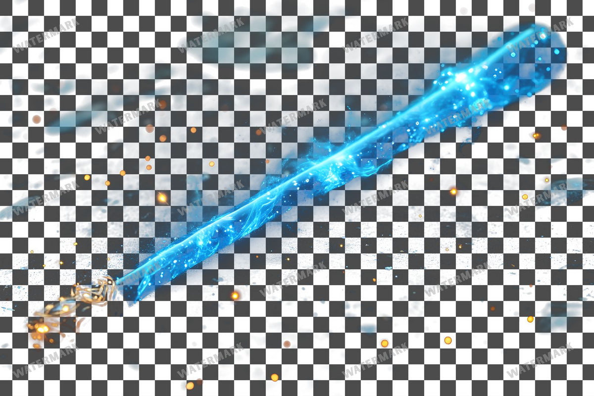 Witch Wand PNG overlay on a transparent checkered background, preview 19