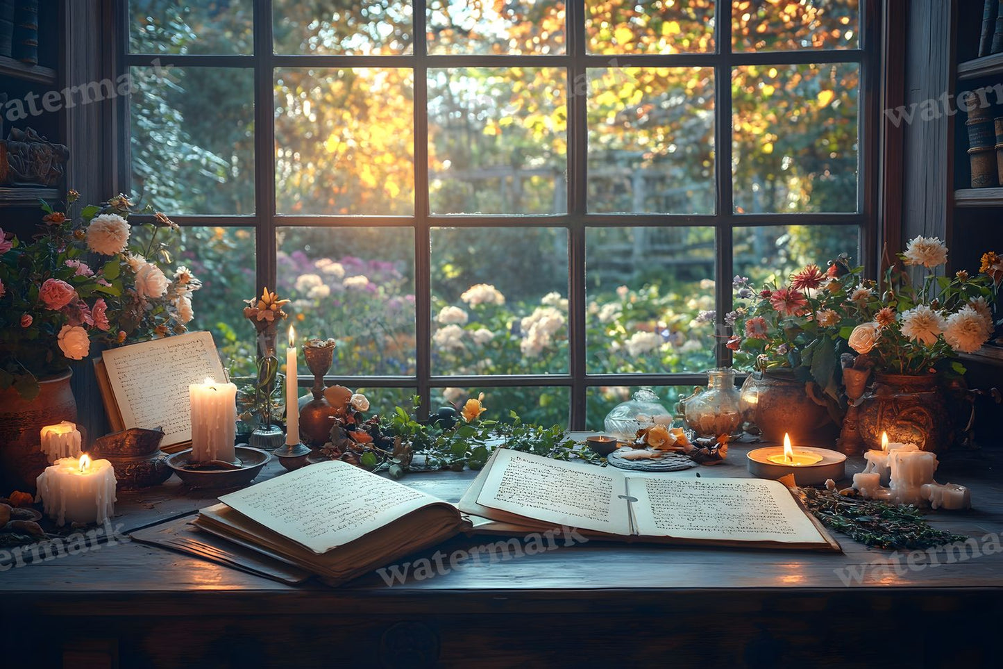 Witch’Study Desk Backdrop Images
