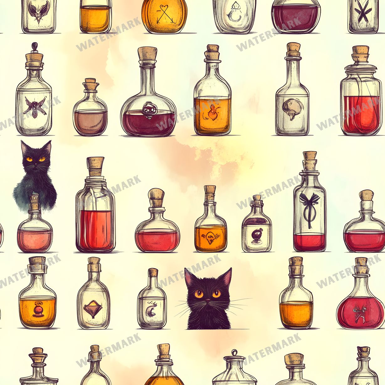 Witchcraft Seamless Pattern