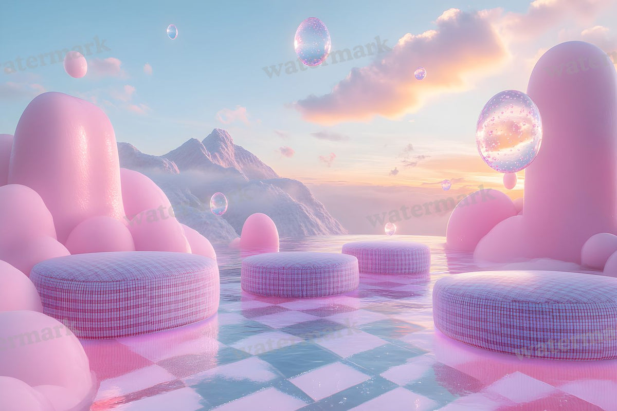 Wonderland Checkers Backdrop Images