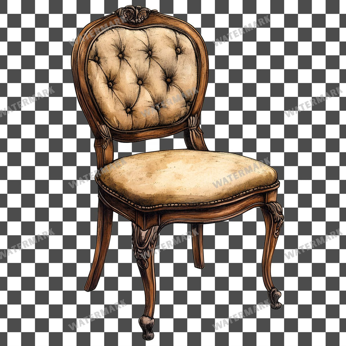 Wooden Rockin Vintage Style Clipart Pngs