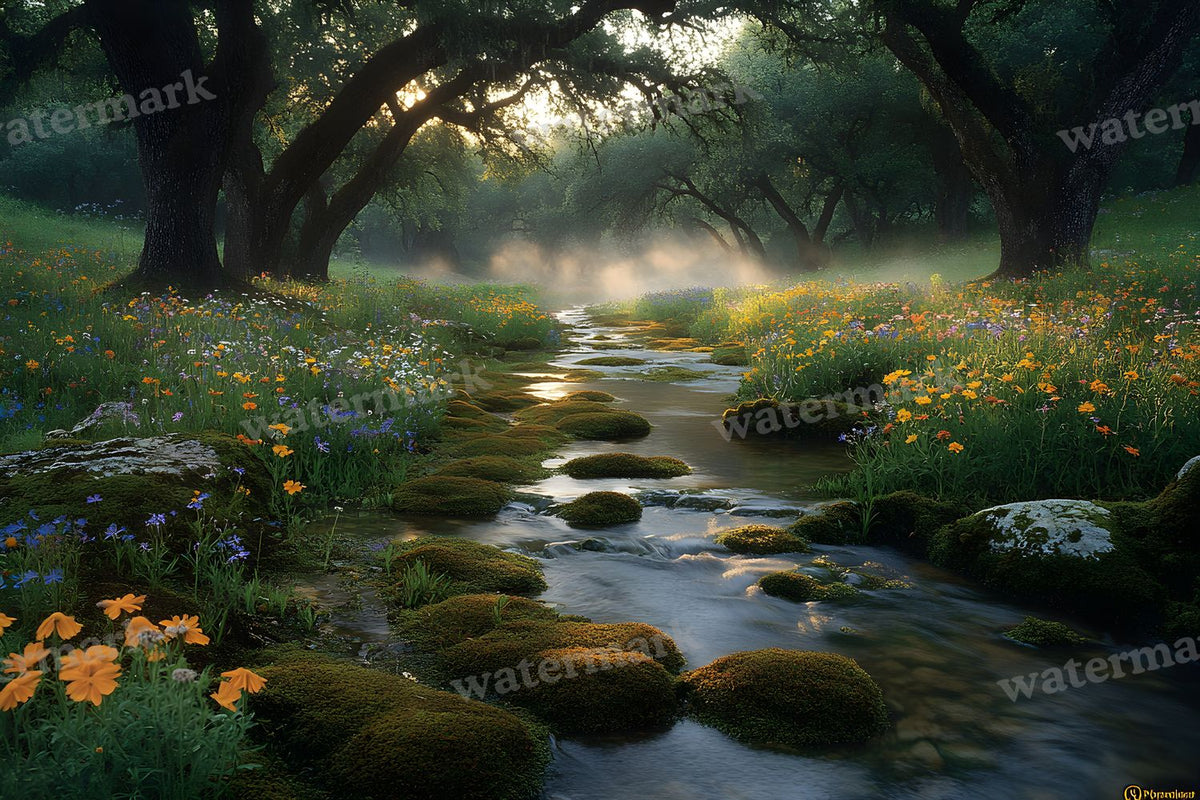 Woodland Botanical Retreat Backdrop Images