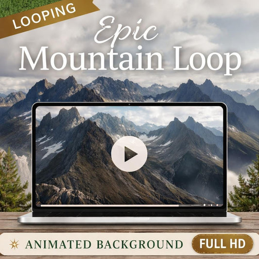 Alps Mountain Aerial Loop Video | Scenic Nature Background, Animated Mountain, Alps Video | Relaxation, Stream, Screensaver
