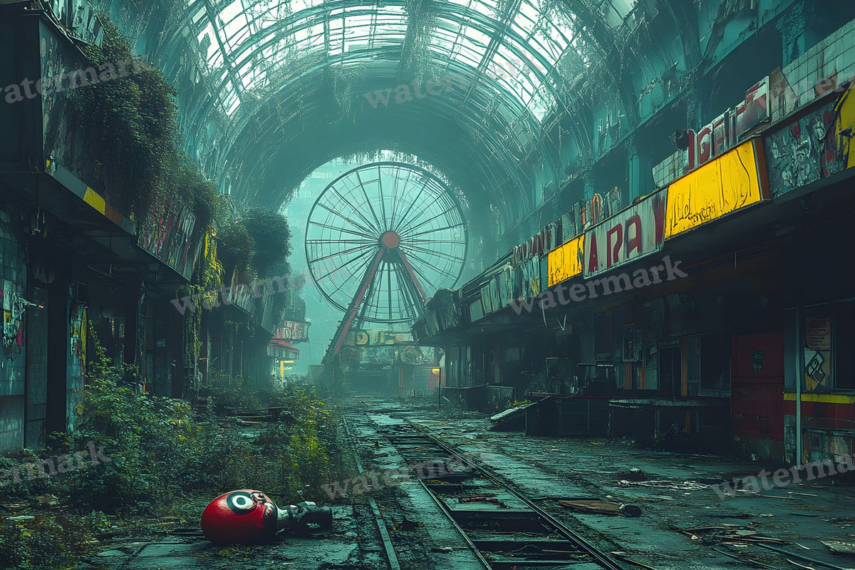 Abandoned Carnival Spooky Backdrop Images