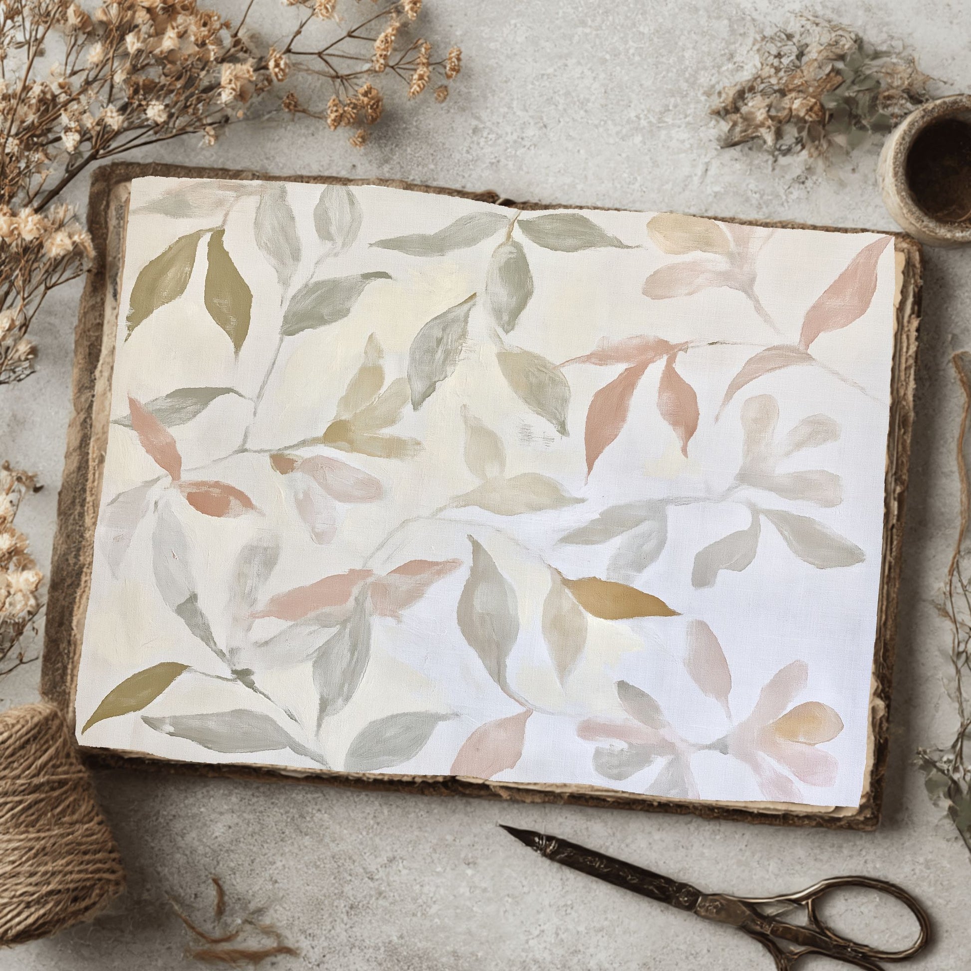 Abstract Botanical Leaves Painting