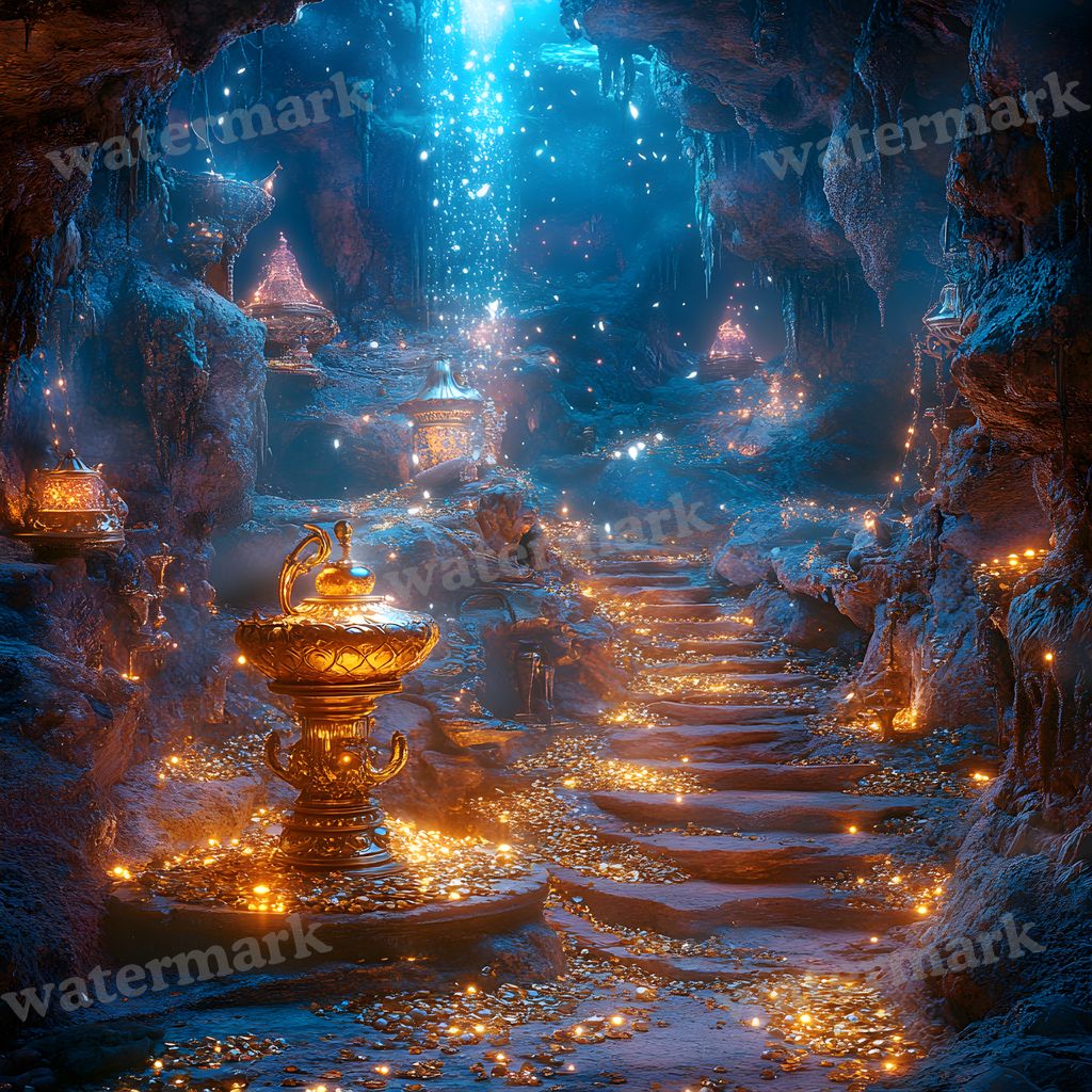 Aladdins Enchanted Cave Backdrop Images