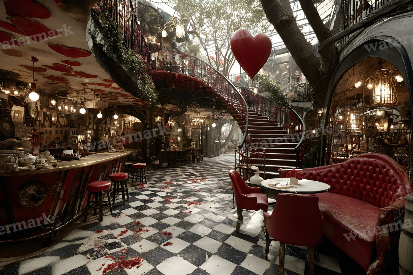 Alice Wonderland Theme Backdrop Images