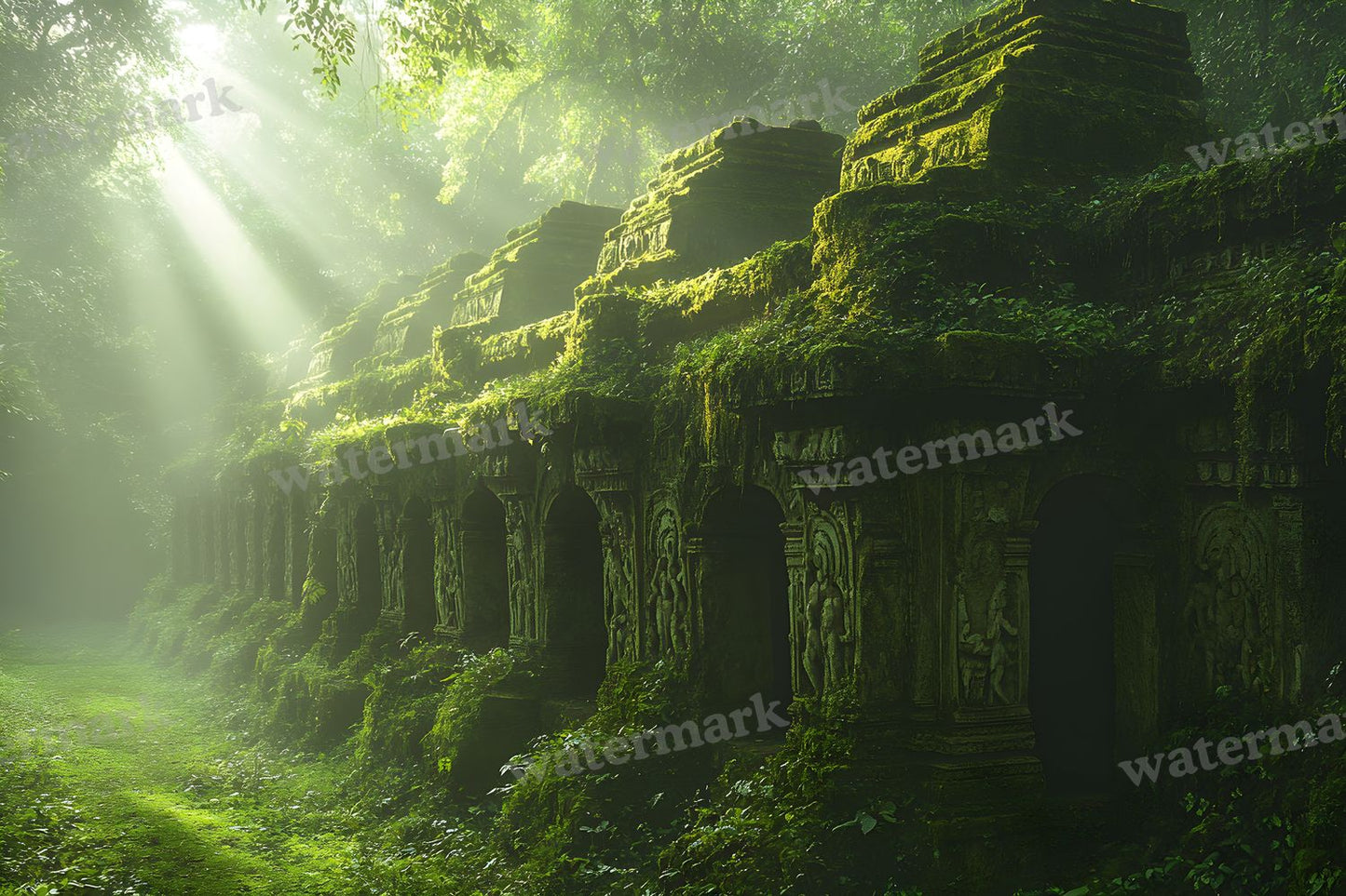 Amazonian Temple Ruins Backdrop Images