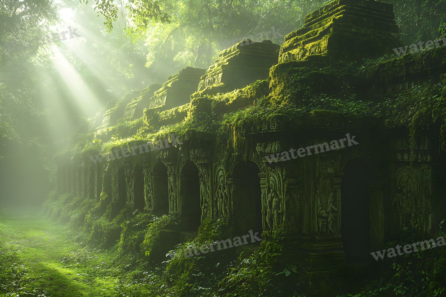 Amazonian Temple Ruins Backdrop Images