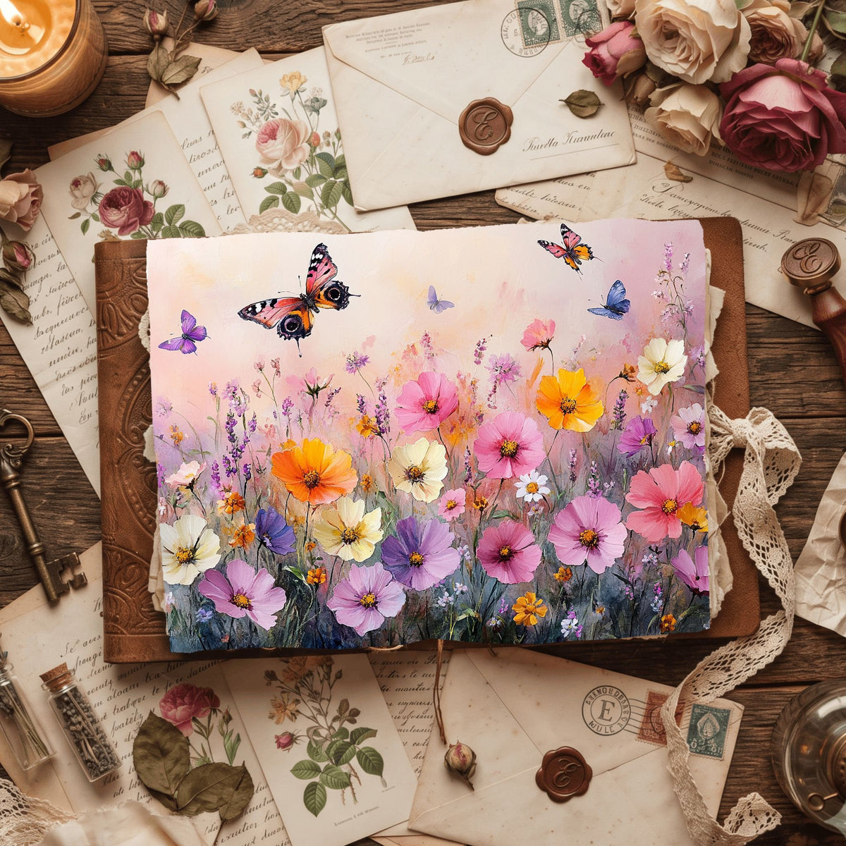 Butterfly Wildflower Meadow Writing Paper