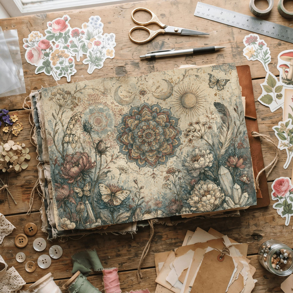 Celestial Mandala Garden Paper