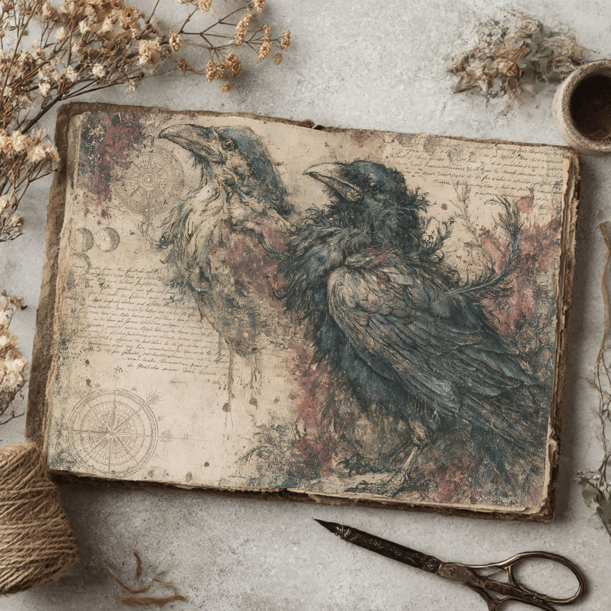 Mysterious Raven Journal Paper
