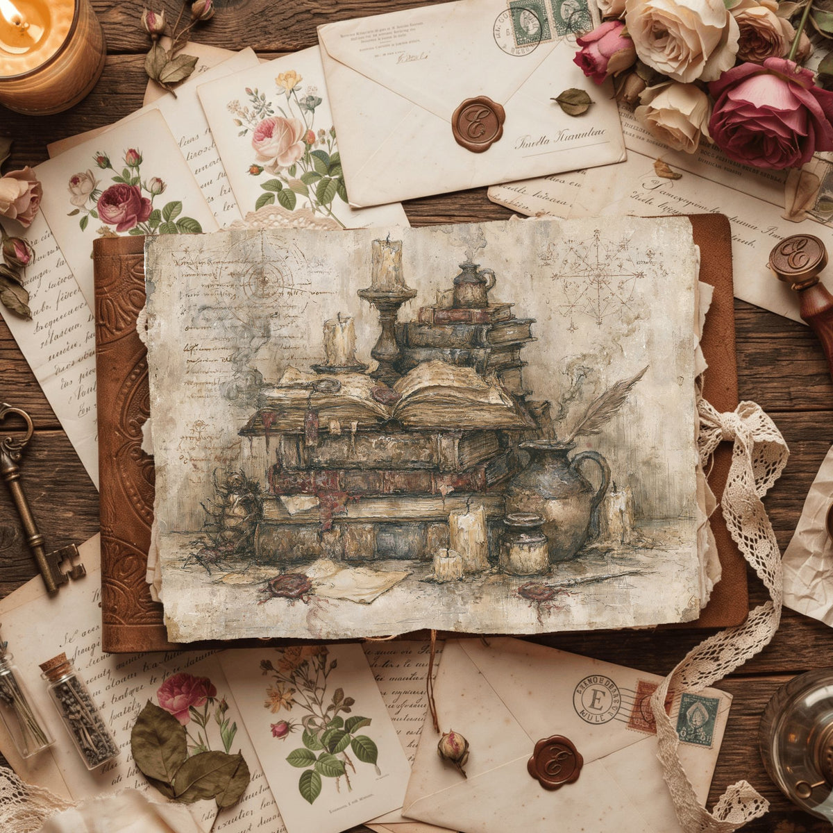 Old Witch Library Stationery