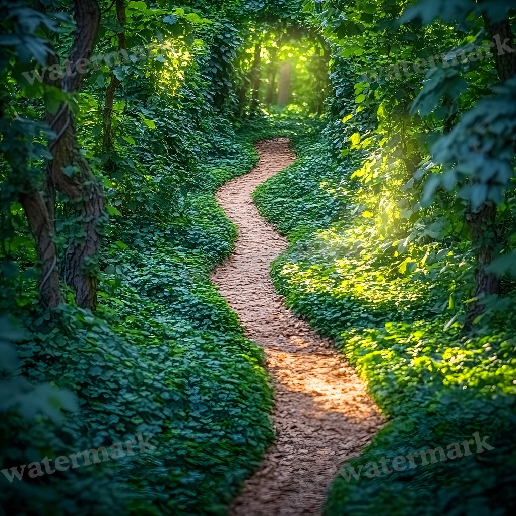 Overgrown Forest digital photo backdrop for photo editing, preview 19