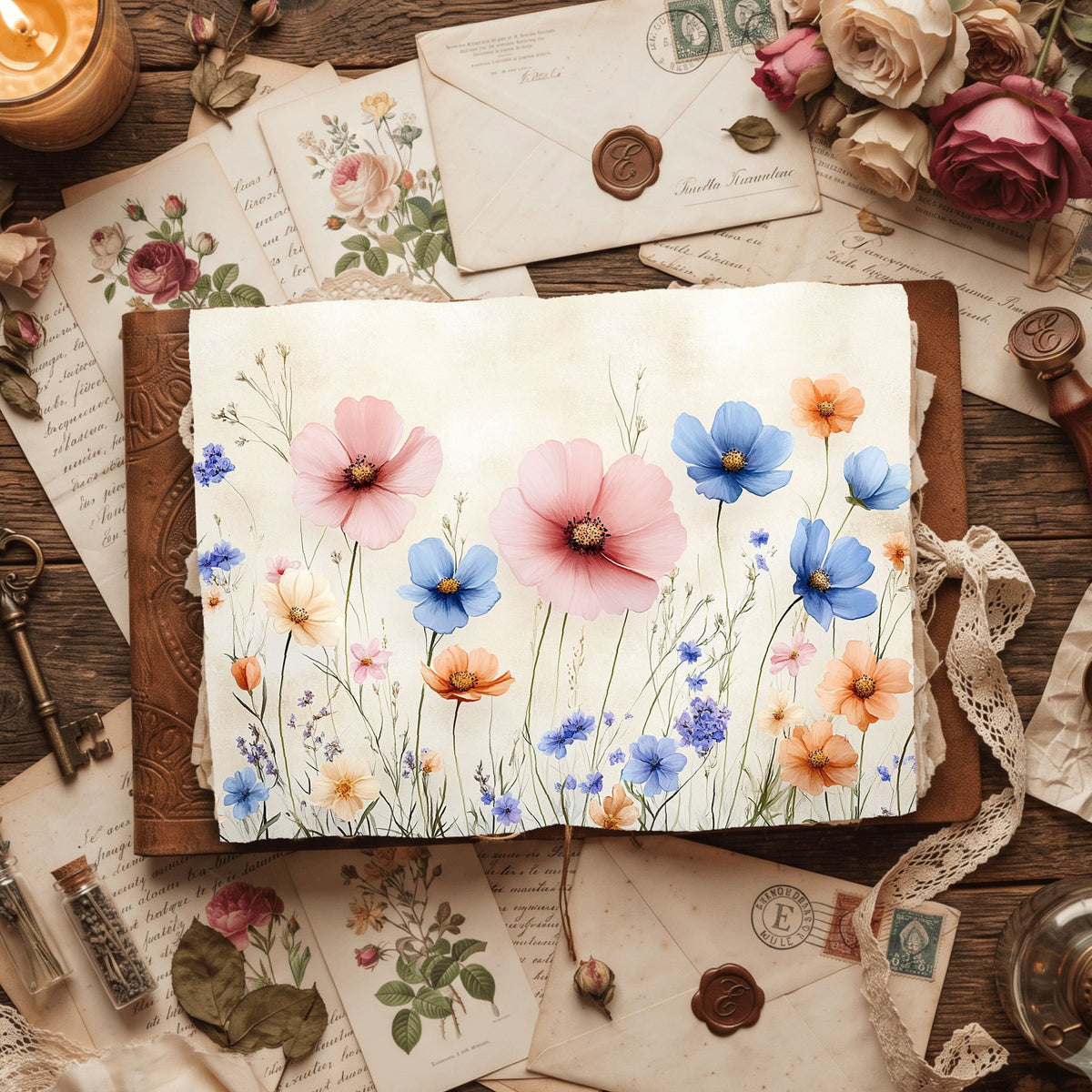 Pastel Wildflower Whispers Paper