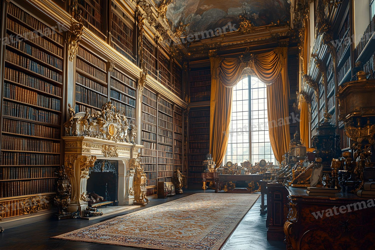 Regal Library Grandeur digital photo backdrop for photo editing, preview 19