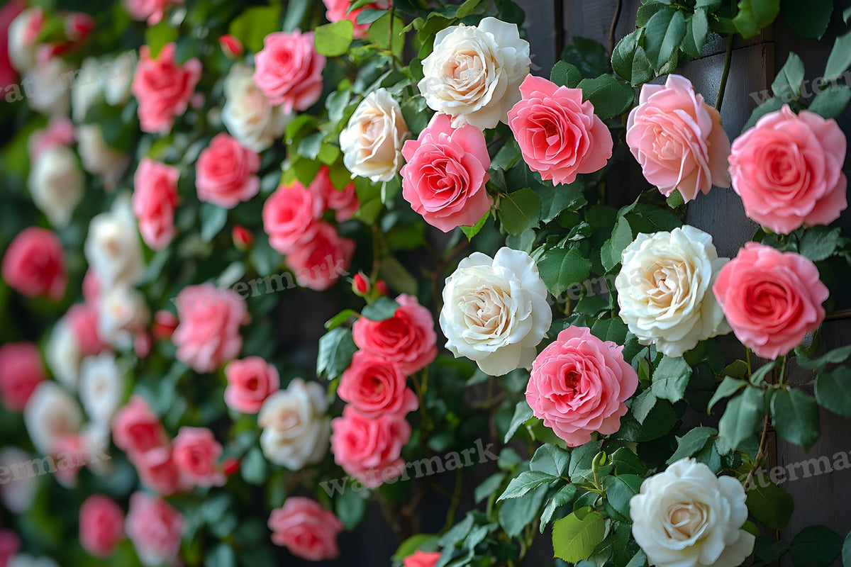 Romantic Rose Garden digital photo backdrop for photo editing, preview 19