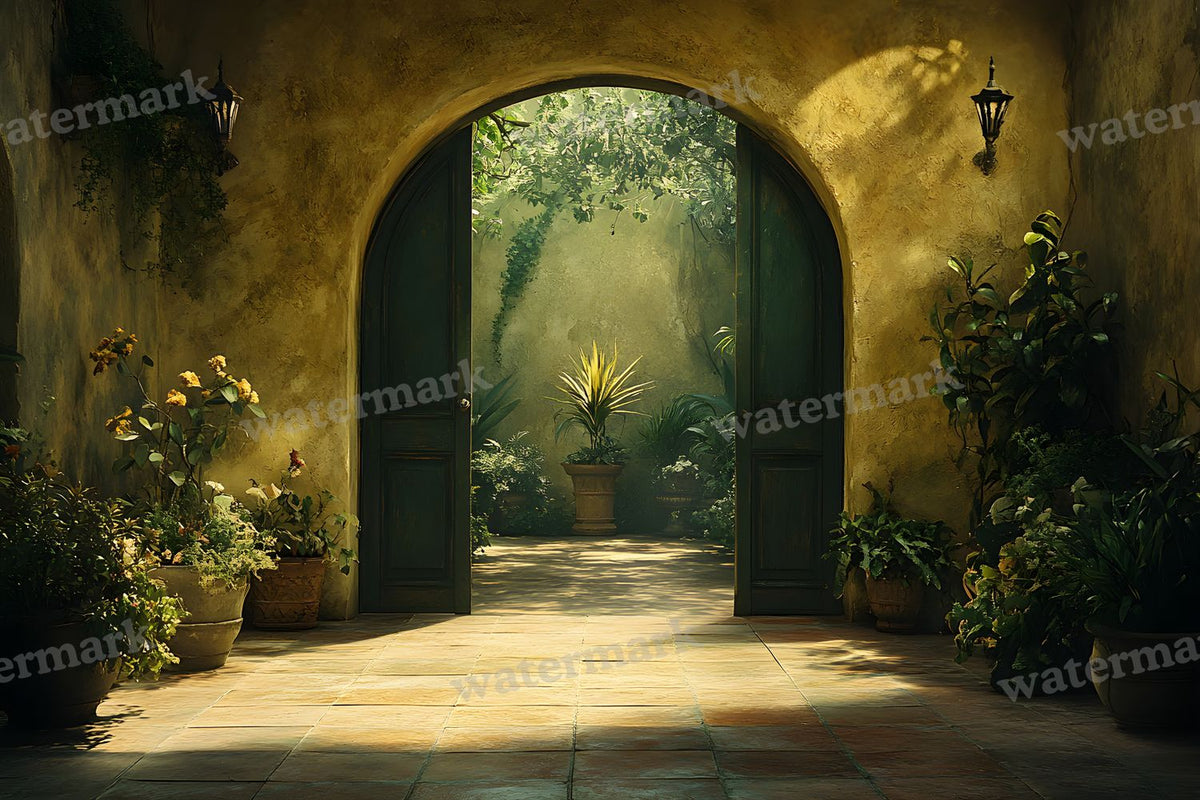 Royal Gold Garden Studio digital photo backdrop for photo editing, preview 19
