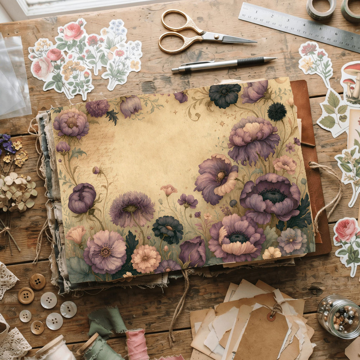 Softly Aged Vintage Writing Paper