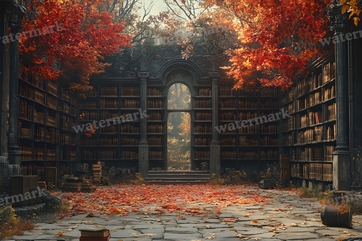 Whisper Library Forest digital photo backdrop for photo editing, preview 19