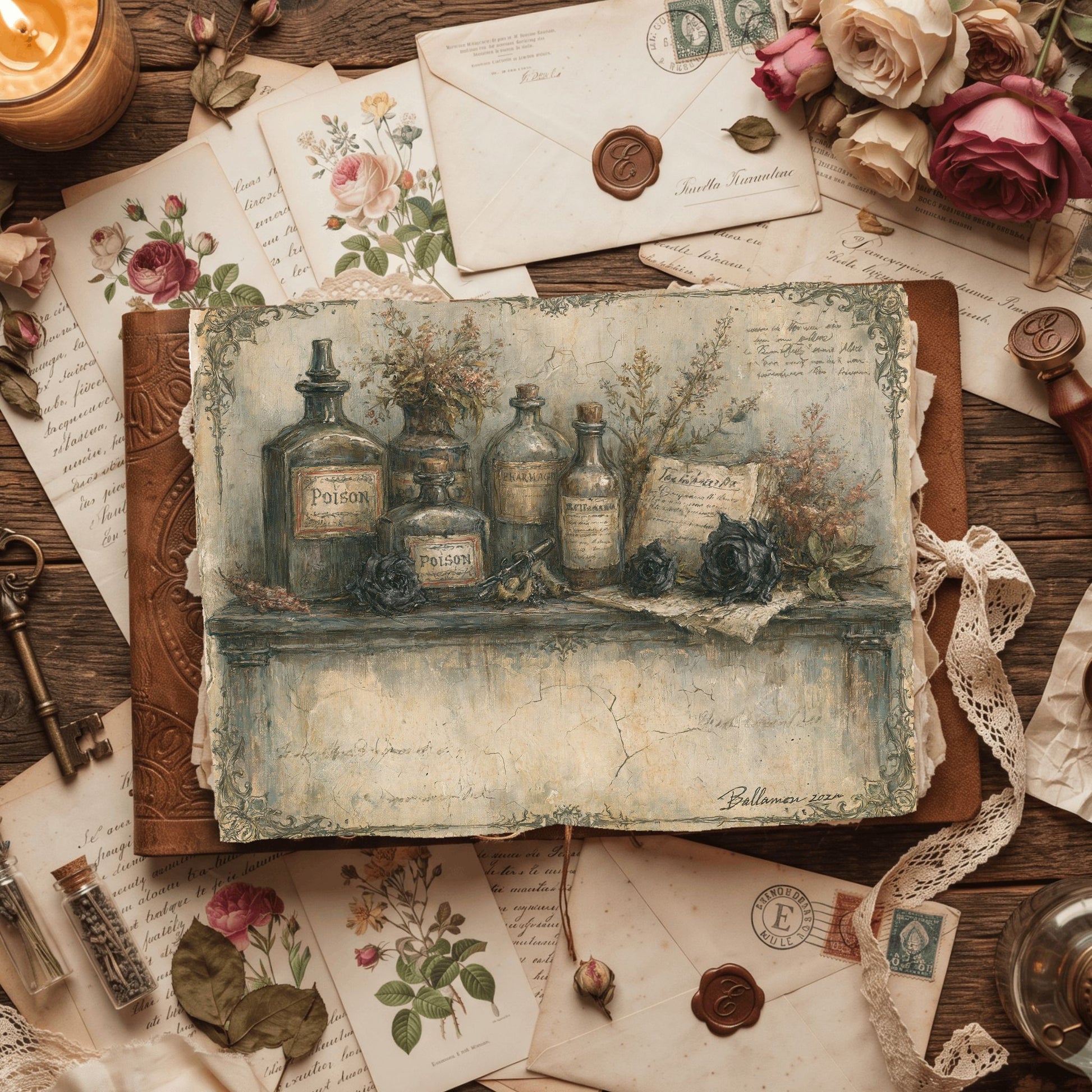 Witchy Gothic Apothecary Journal Paper