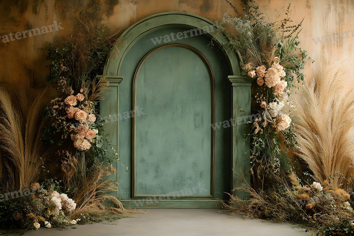Boho Olive Arch Backdrop Images