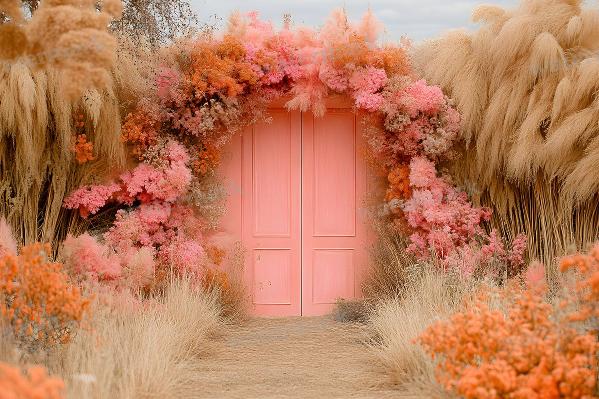 Boho Pink Arch Backdrop Images
