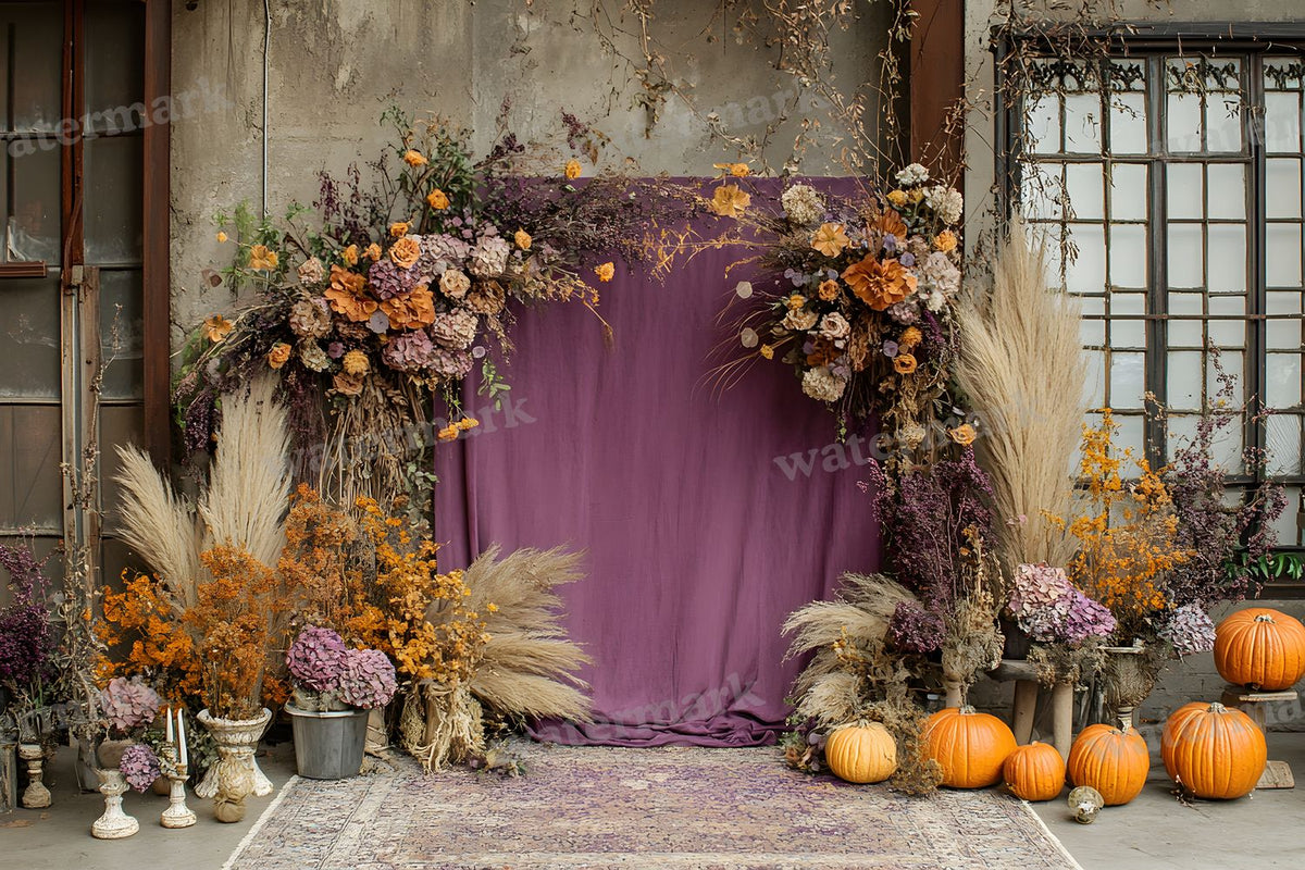 Boho Purple Arch Backdrop Images