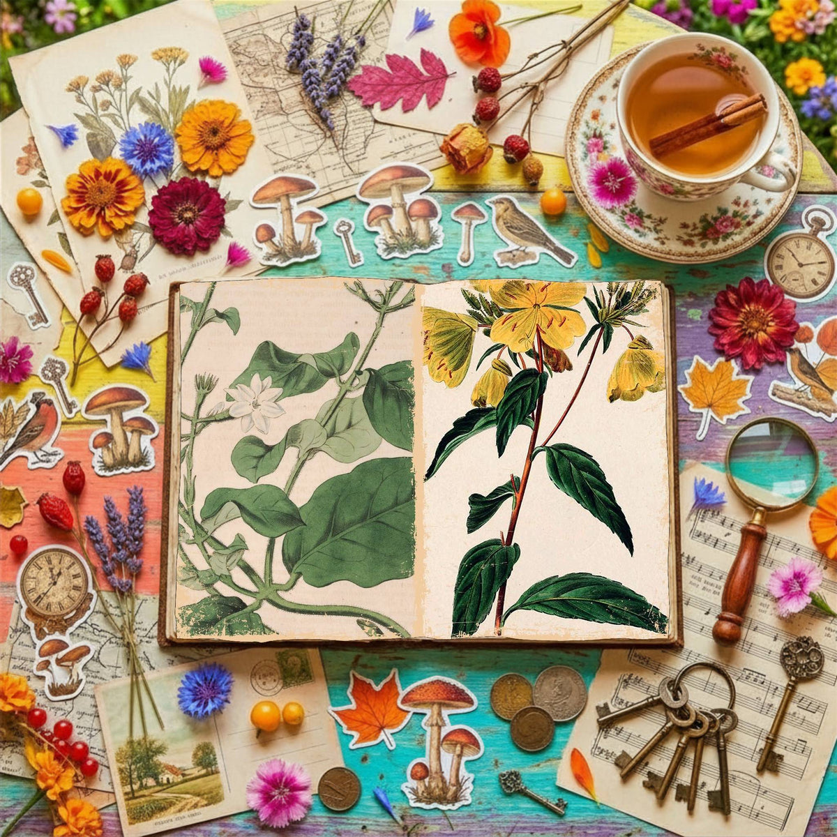 Botanical Illustrations Digital Papers