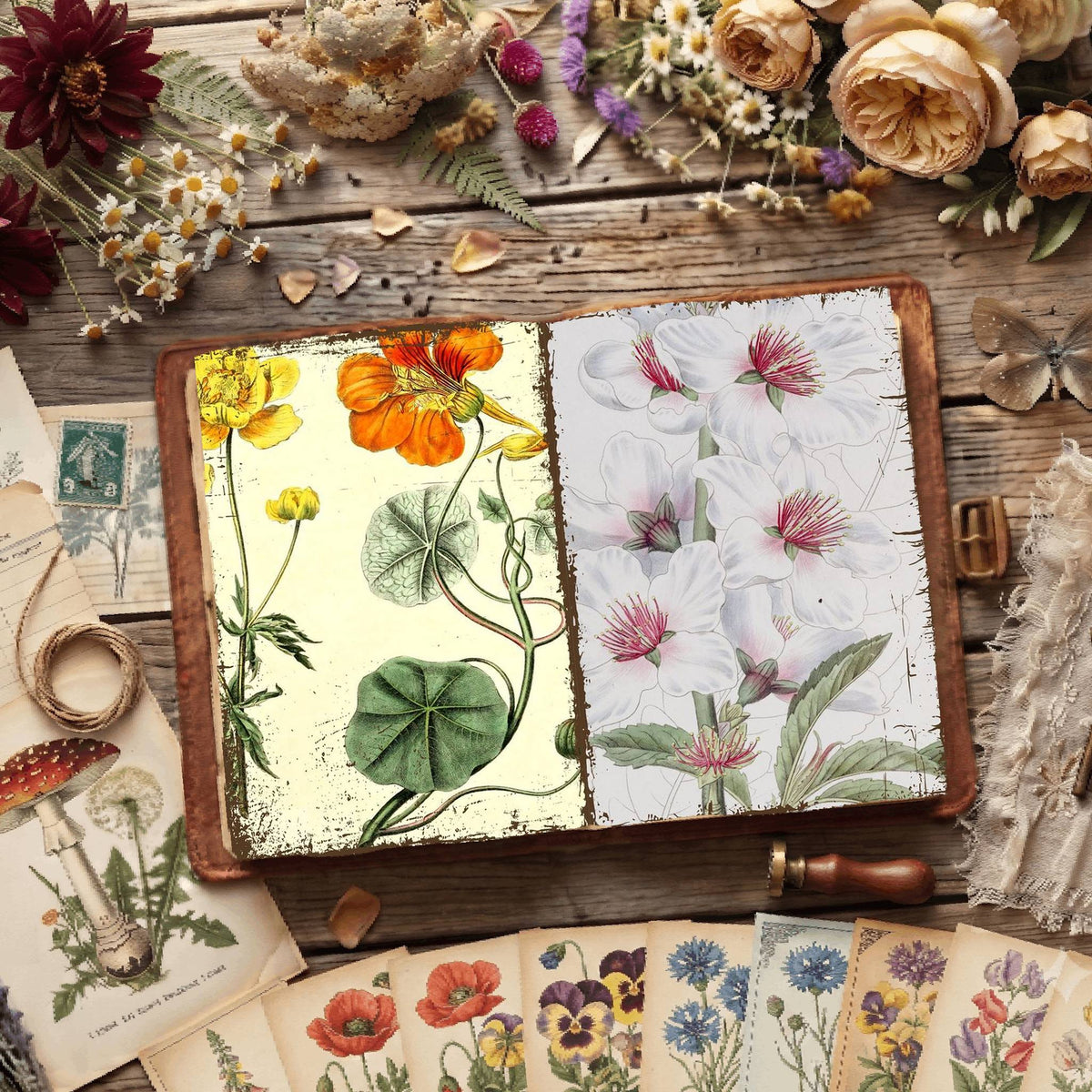Botanical Illustrations Digital Papers