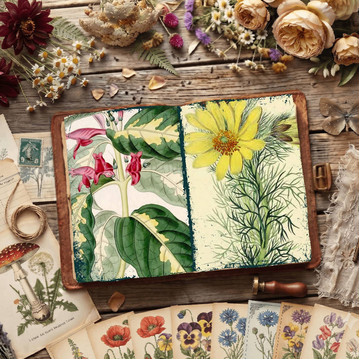 Botanical Illustrations Digital Papers