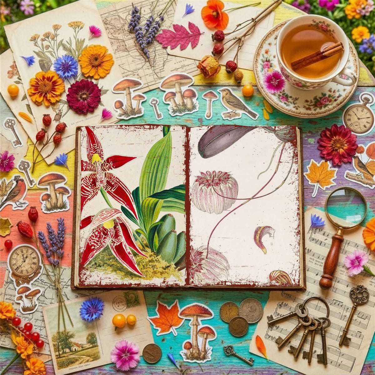 Botanical Illustrations Digital Papers