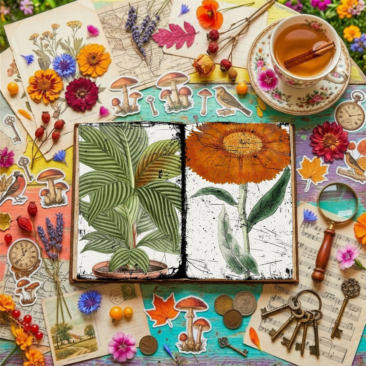 Botanical Illustrations Digital Papers