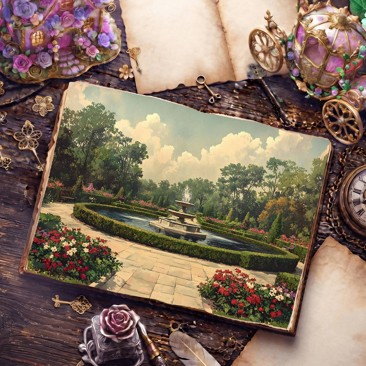 Botanical printable junk journal paper, page preview 20