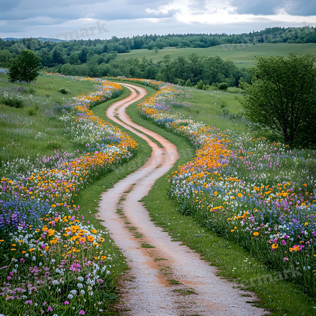 Charming Country Trail Backdrop Images