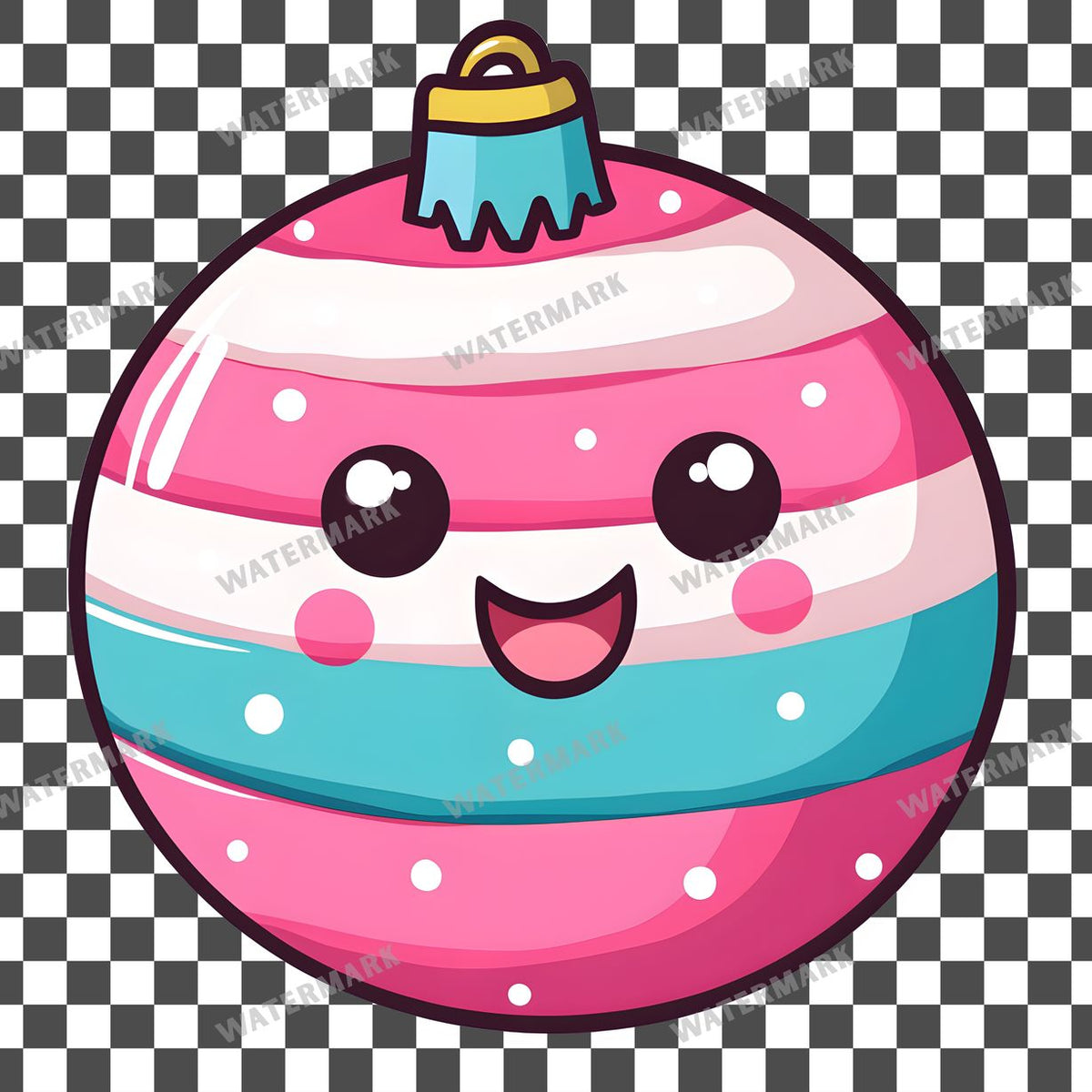 Christmas Kawaii Style Clipart Pngs
