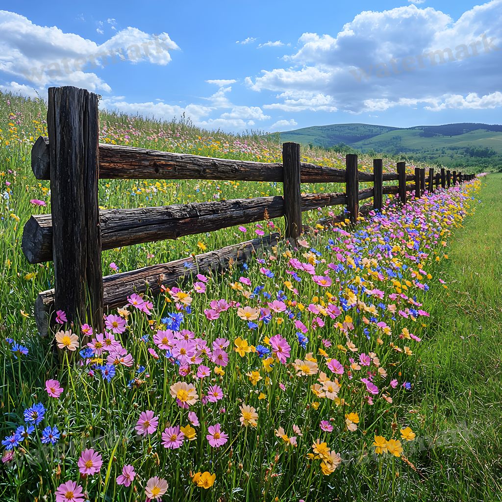 Classic Fence Line Backdrop Images
