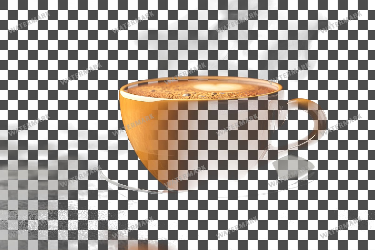 Coffee Cup PNG overlay on a transparent checkered background, preview 20