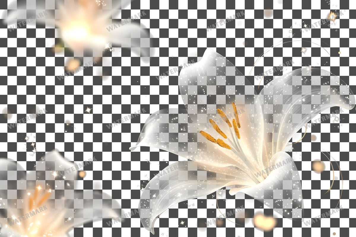 Easter Lilies Transparent Overlay Pngs
