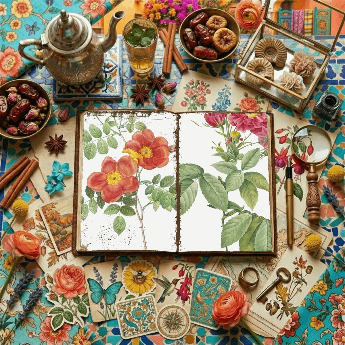 Floral Illustrations Digital Papers