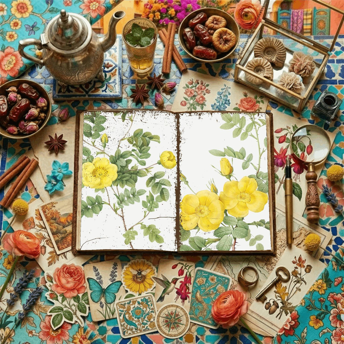 Floral Illustrations Digital Papers