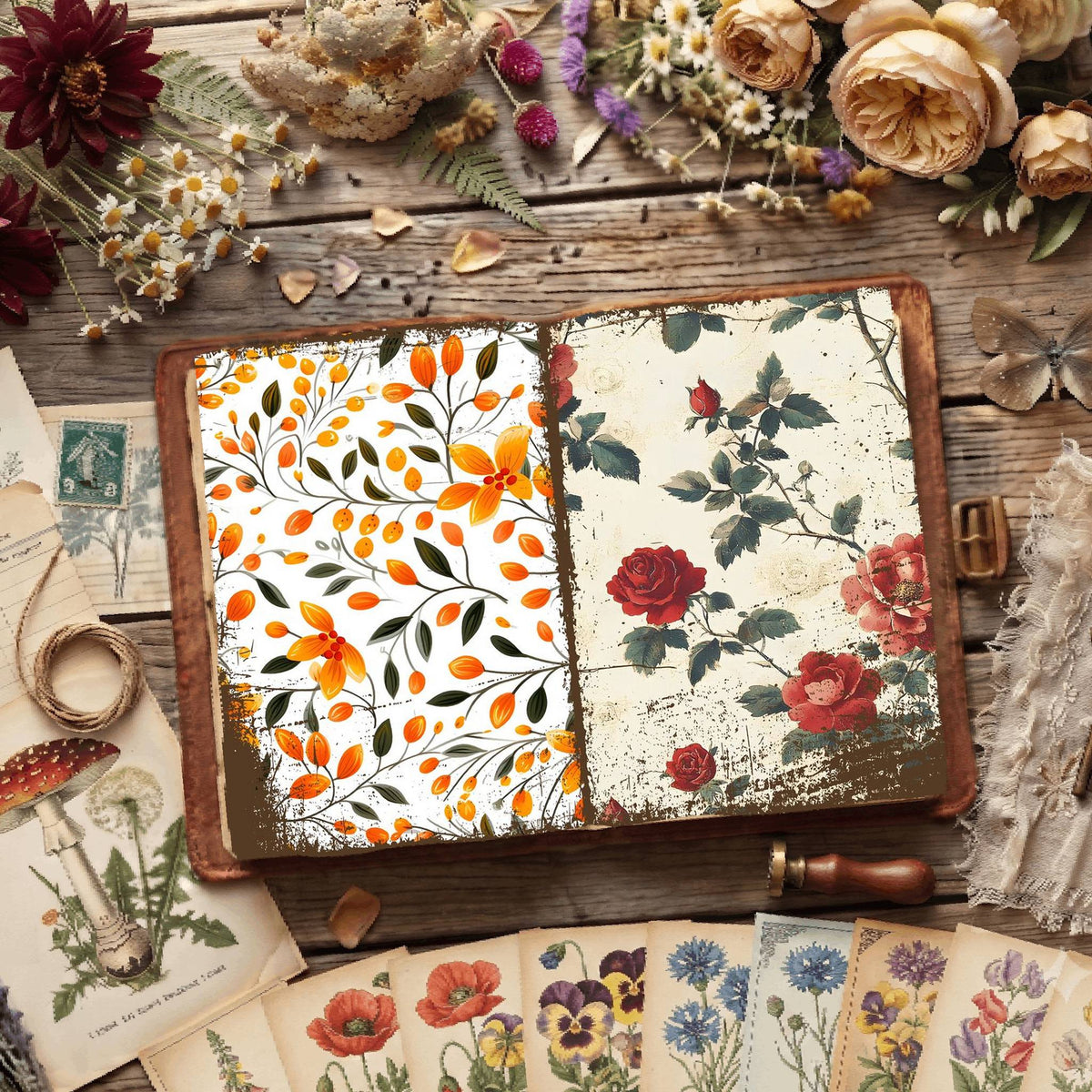 Floral Digital Papers