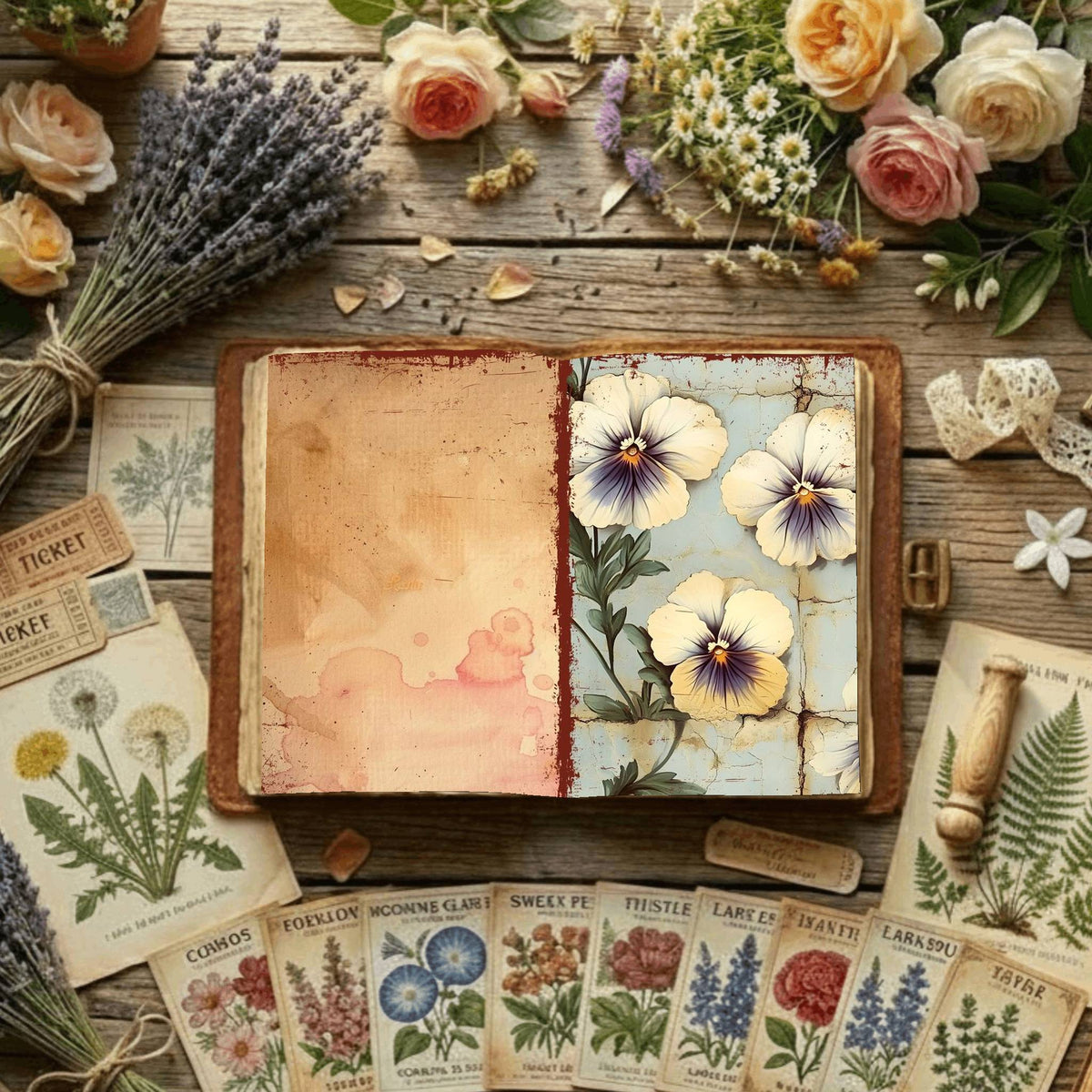 Floral Digital Papers