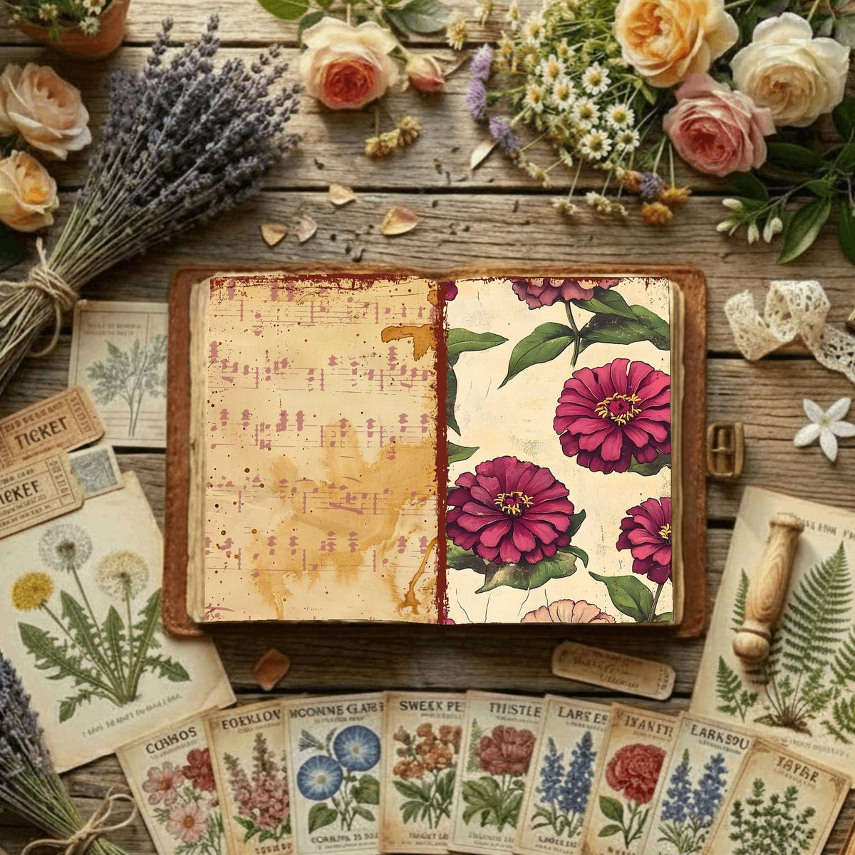 Floral Digital Papers