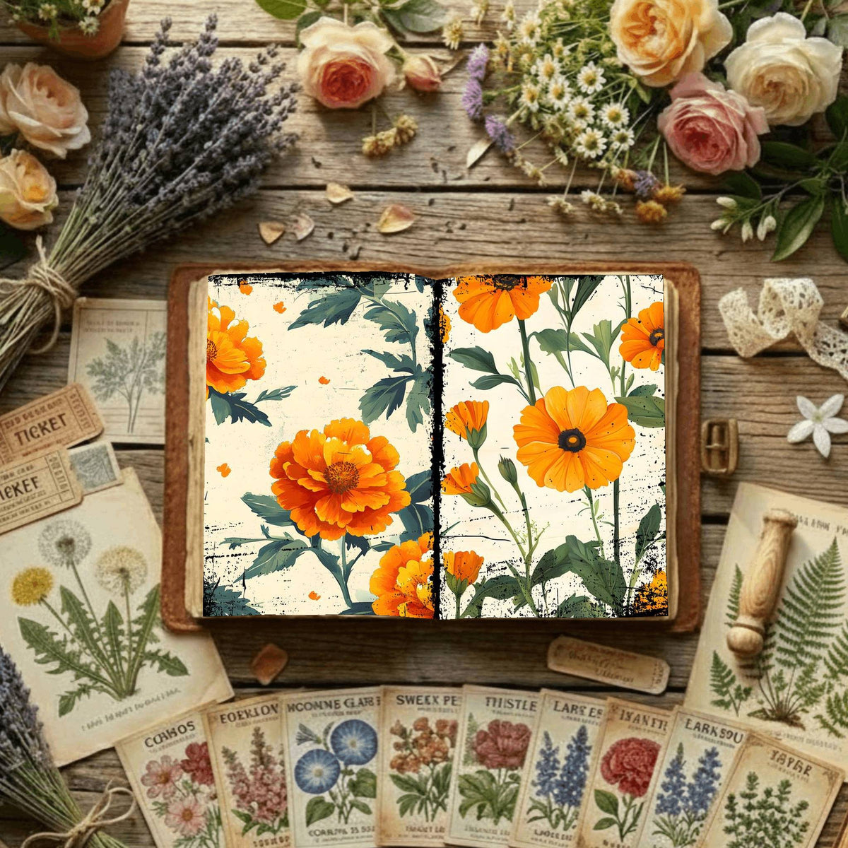 Floral Digital Papers