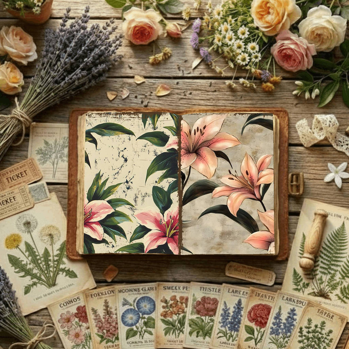 Floral Digital Papers
